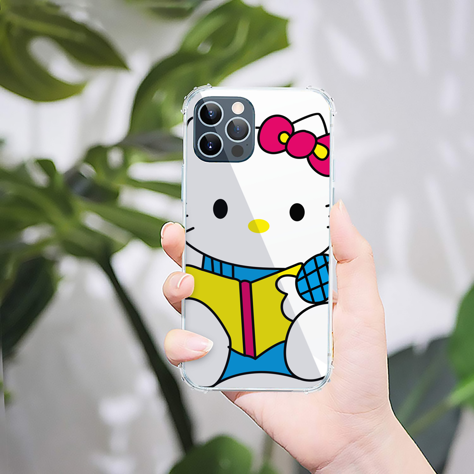 （画像用） Hello Kitty ハローキティ 【iPhone 12シリーズ対応】透明スマホケース（クリアソフトケース）